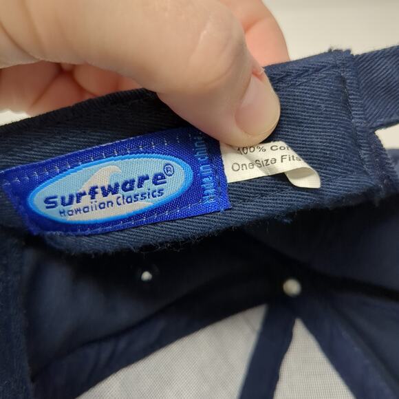 Hang Loose Hawaii Slideback Baseball Cap Blue OS Surfware Hawaiian Classics - Picture 9 of 9